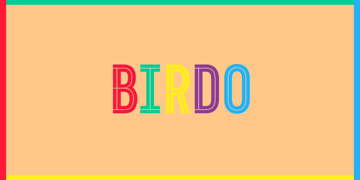 Beispiel einer Birdo-Schriftart